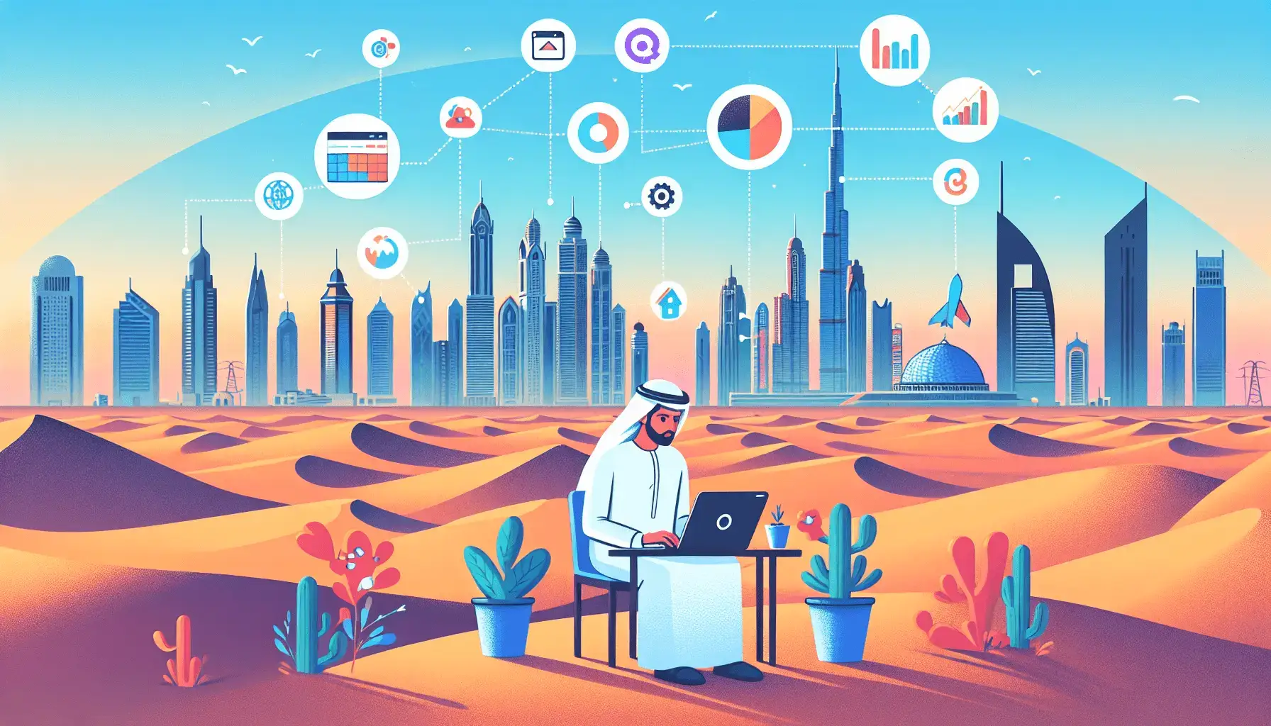 обложка для статьи про Facebook Ads для официантов в Дубае: Запуск успешной рекламы