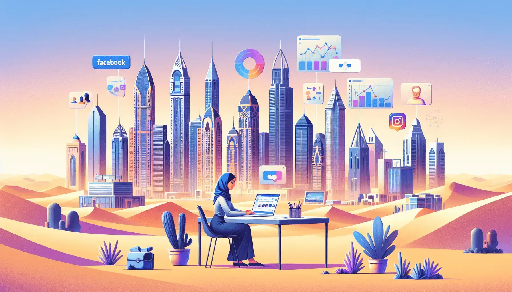 обложка для статьи про Как эффективно продвигать недвижимость в Дубае с Facebook Ads