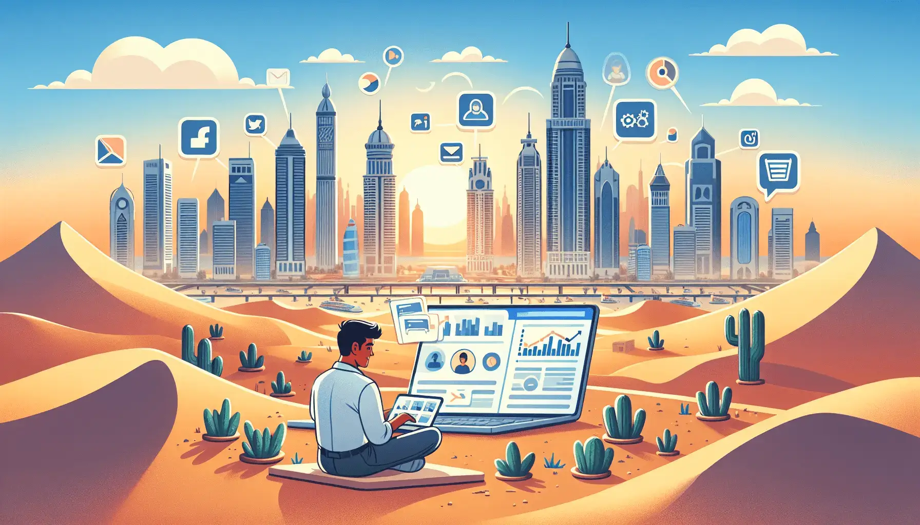 обложка для статьи про Как запускать рекламу через Meta для интернет-магазинов в ОАЭ