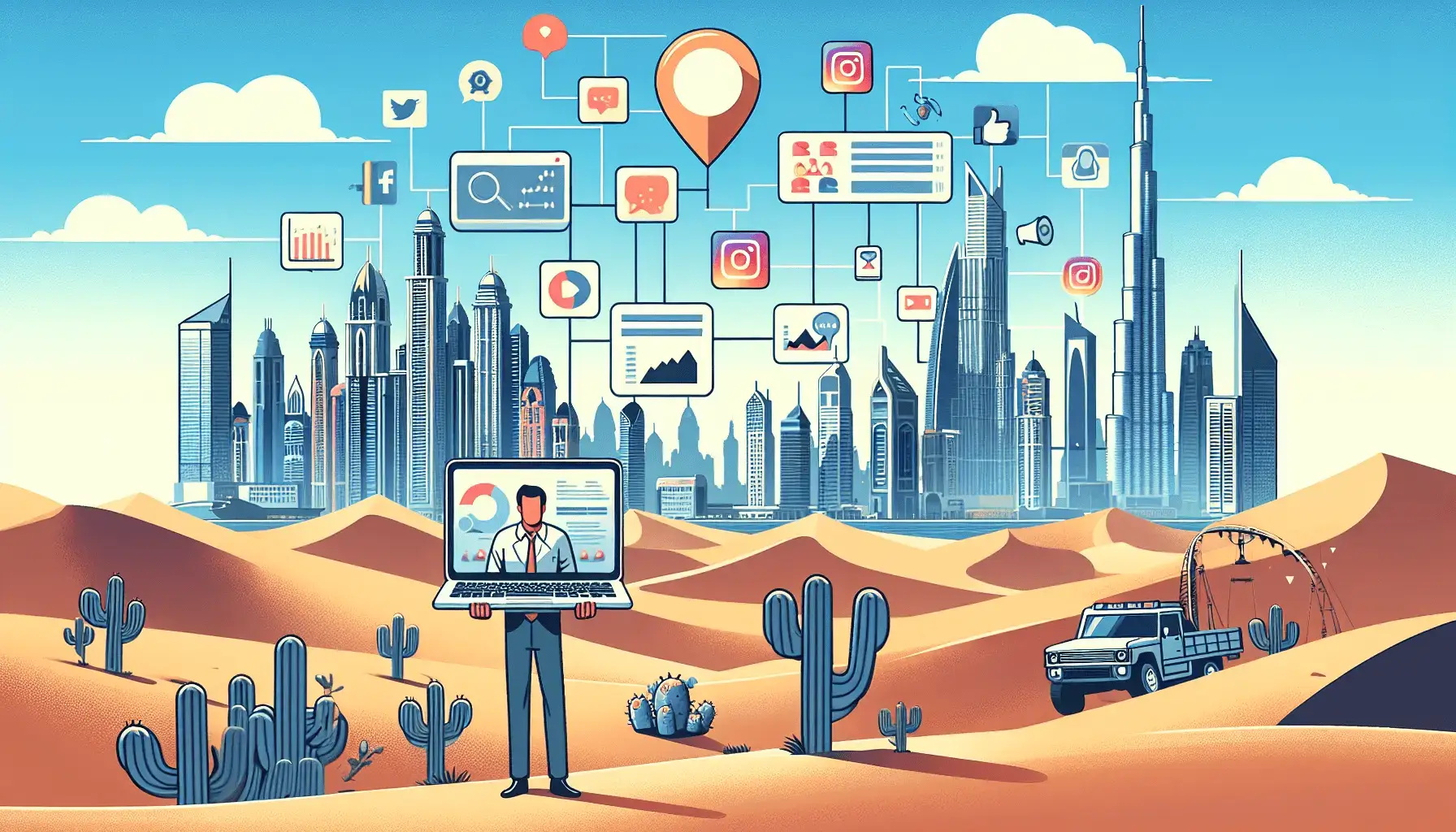 обложка для статьи про Как запустить Facebook Ads для бизнес-консультанта в Дубае