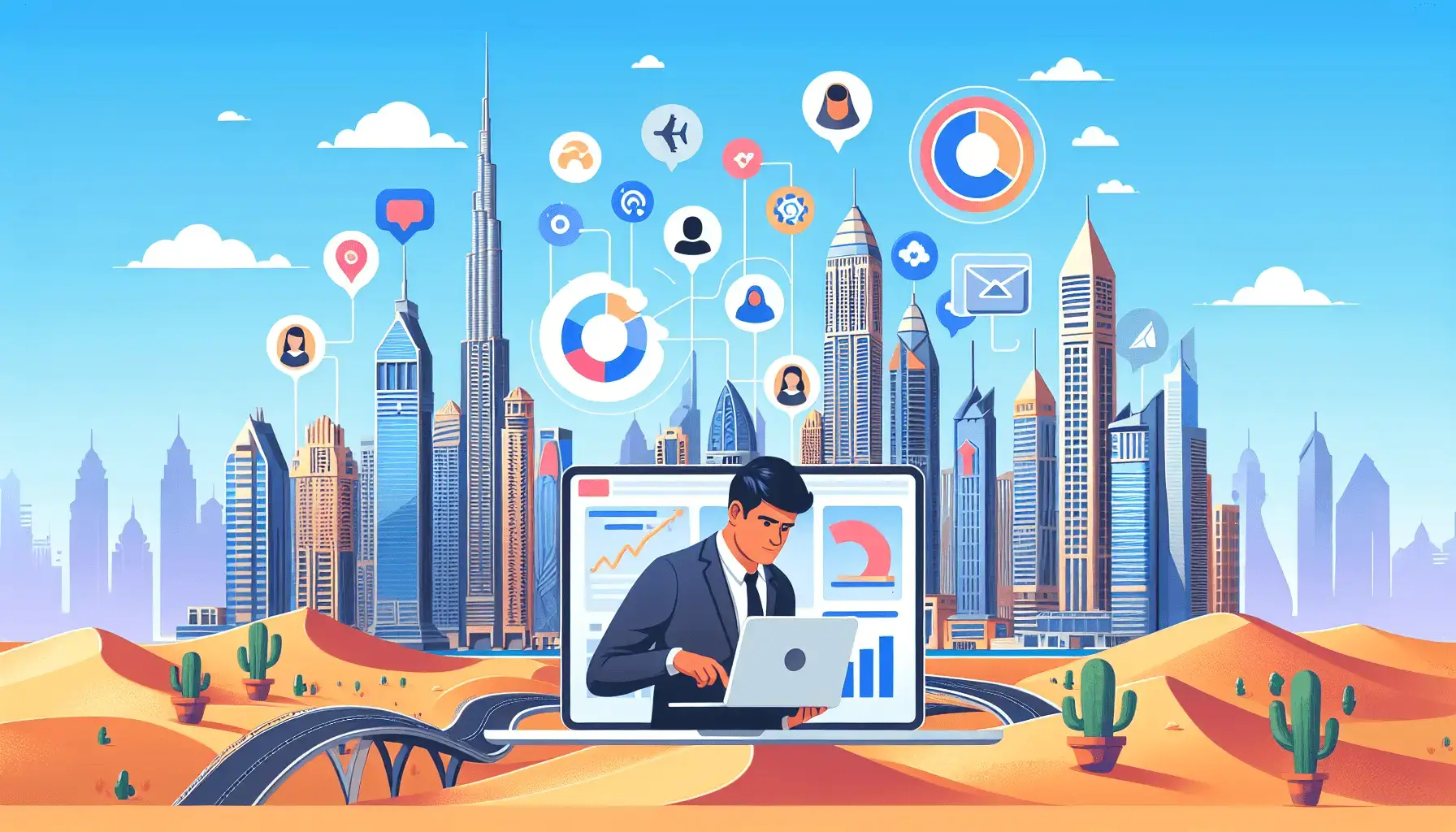 Таргетолог в Дубае: 2 404 заявки для видеостудии при бюджете 38 650 долларов 1 обложка для статьи про SMM для туристического агентства в Дубае: Привлечение туристов через соцсети