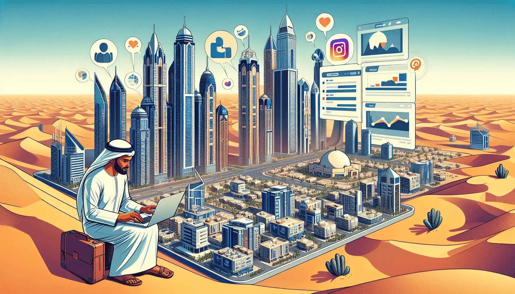 обложка для статьи про SMM для диетологов в Дубае: Привлечение клиентов через соцсети