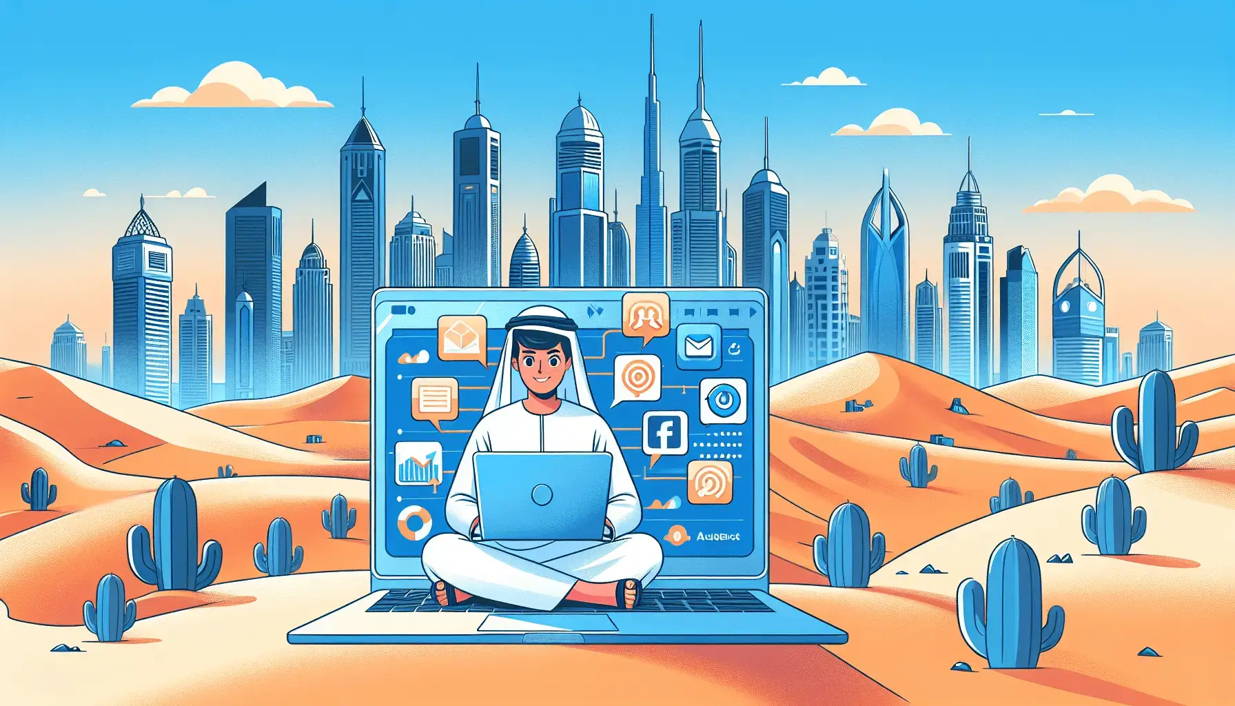 обложка для статьи про Facebook Ads для автосервисов в Дубае: привлечение клиентов