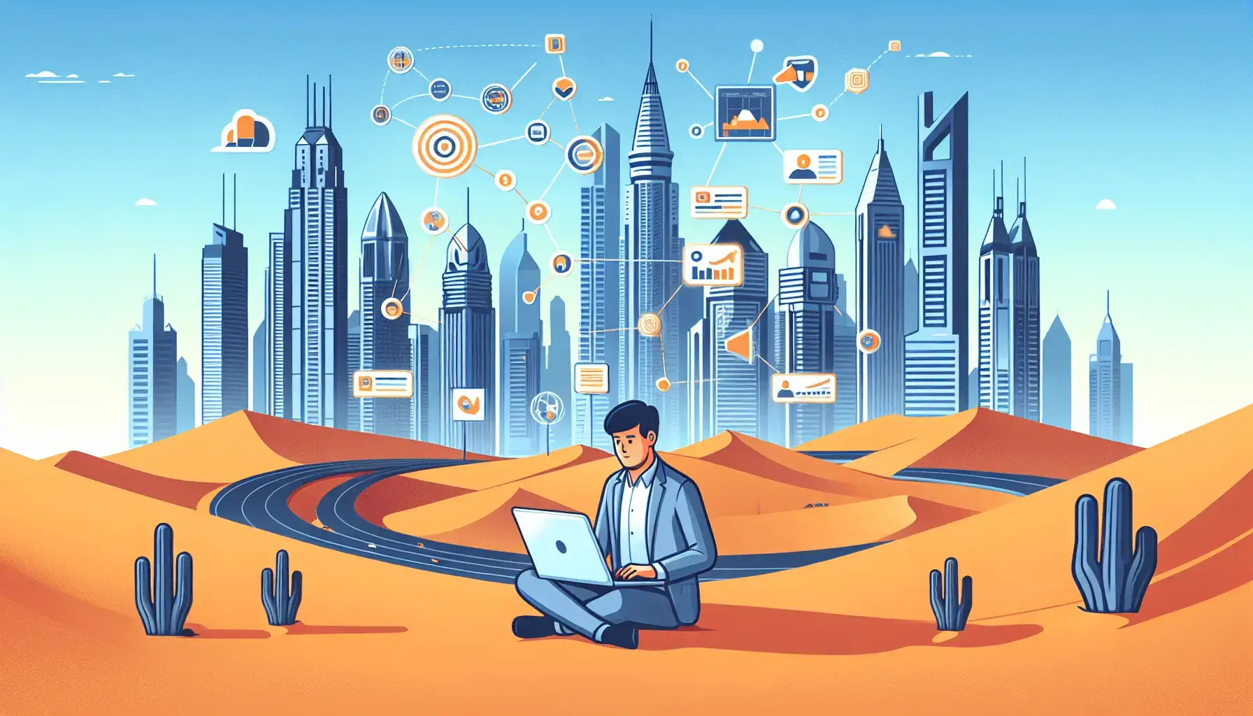 обложка для статьи про Как работает как работает таргетированная реклама в Дубае: разбор на практике