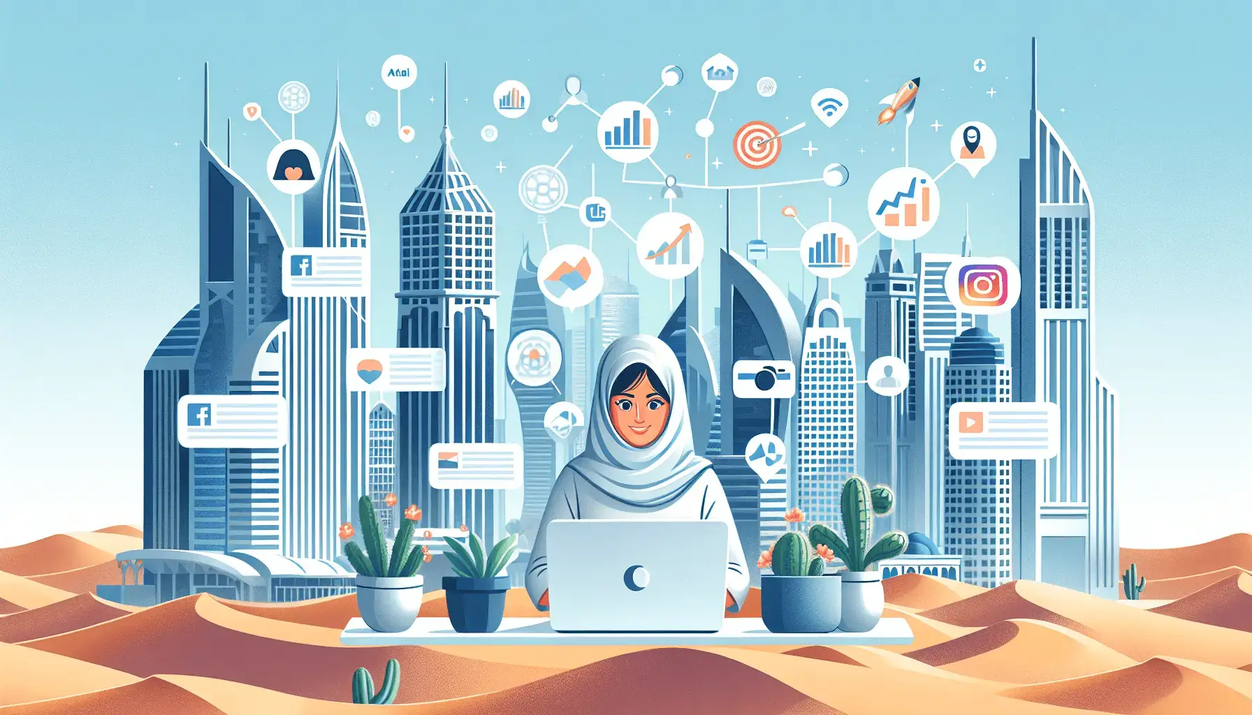 обложка для статьи про Как настроить Facebook Ads для массажистов в Дубае