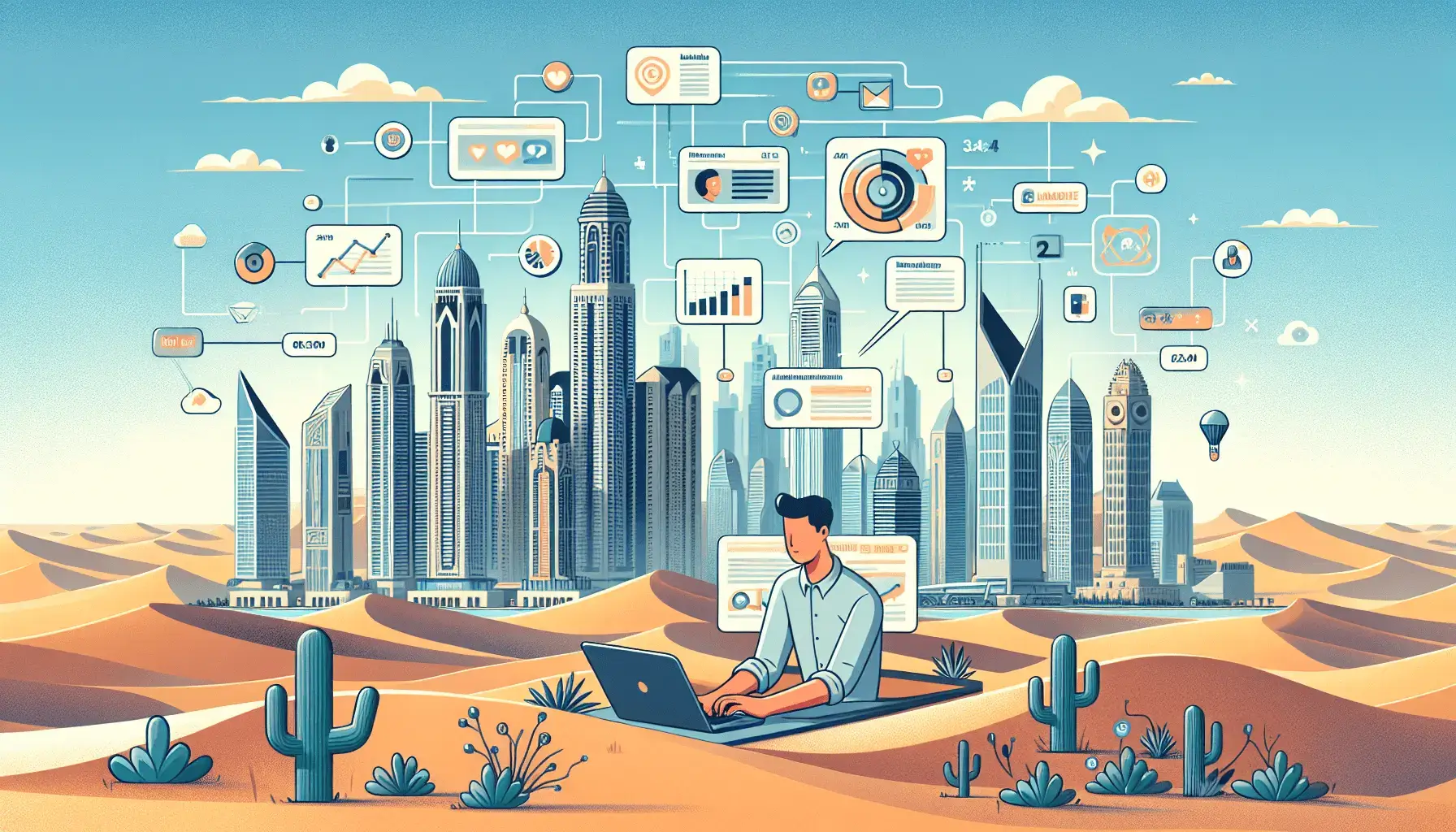 обложка для статьи про Эффективное использование Telegram для бизнеса в Дубае