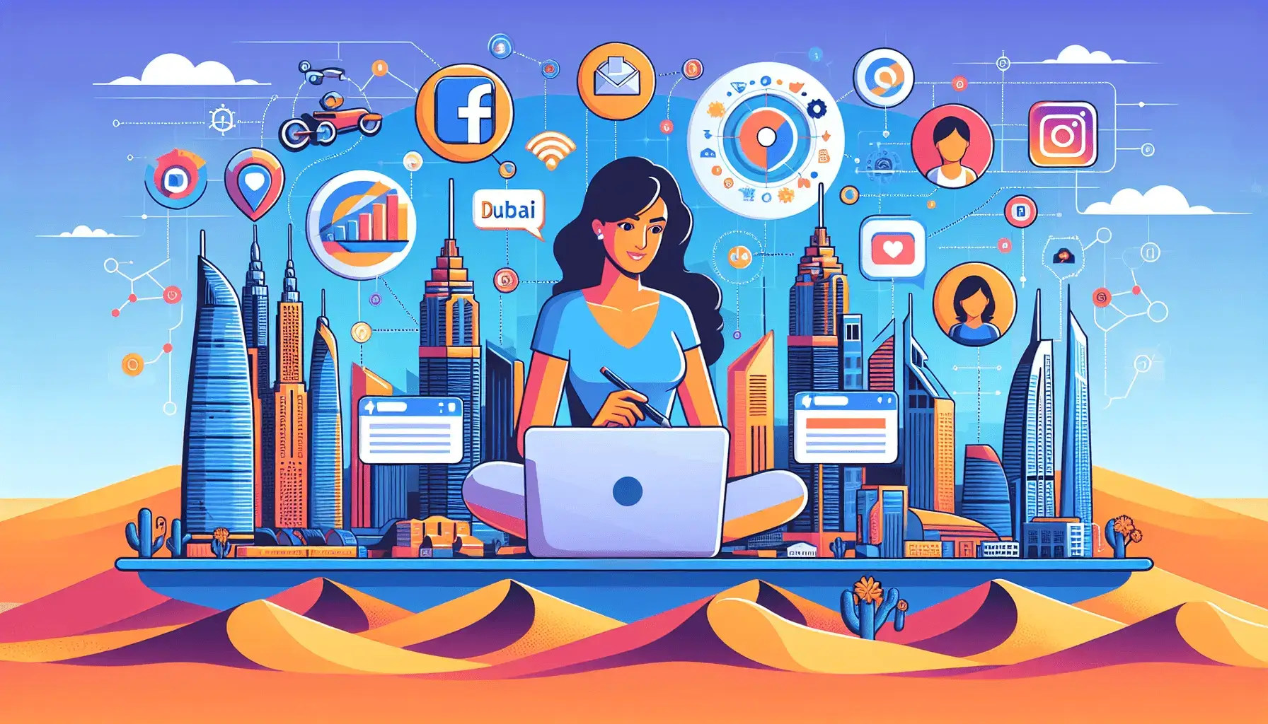 обложка для статьи про Маркетинг для бизнеса в Дубае: стратегии и анализ рынка