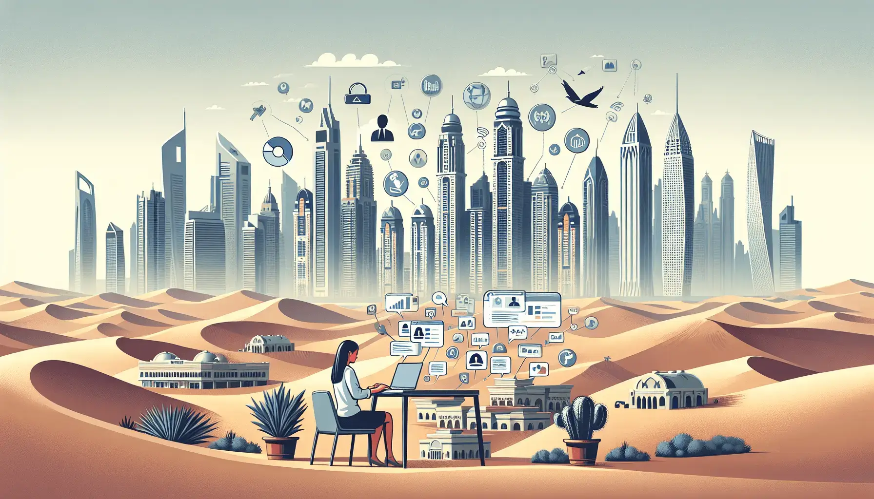 обложка для статьи про Продвижение через Instagram и Facebook в ОАЭ для малого бизнеса