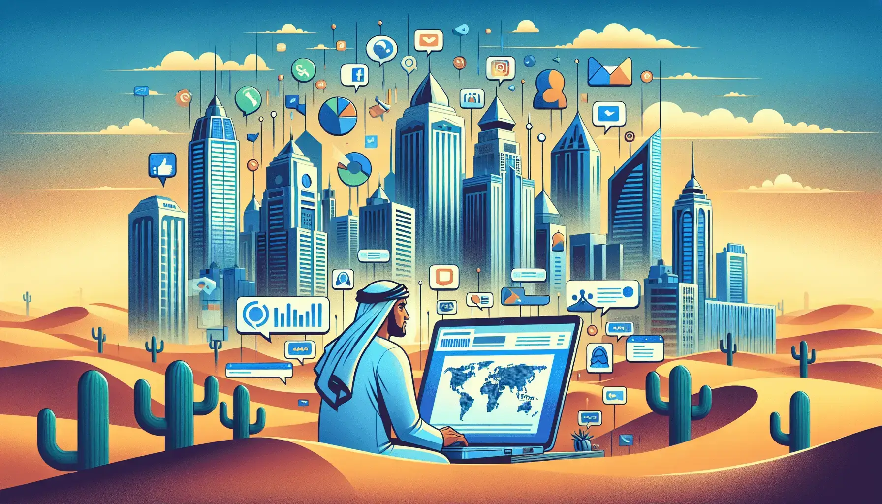 обложка для статьи про Как выбрать таргетолога в Дубае для рекламы в Instagram и Facebook