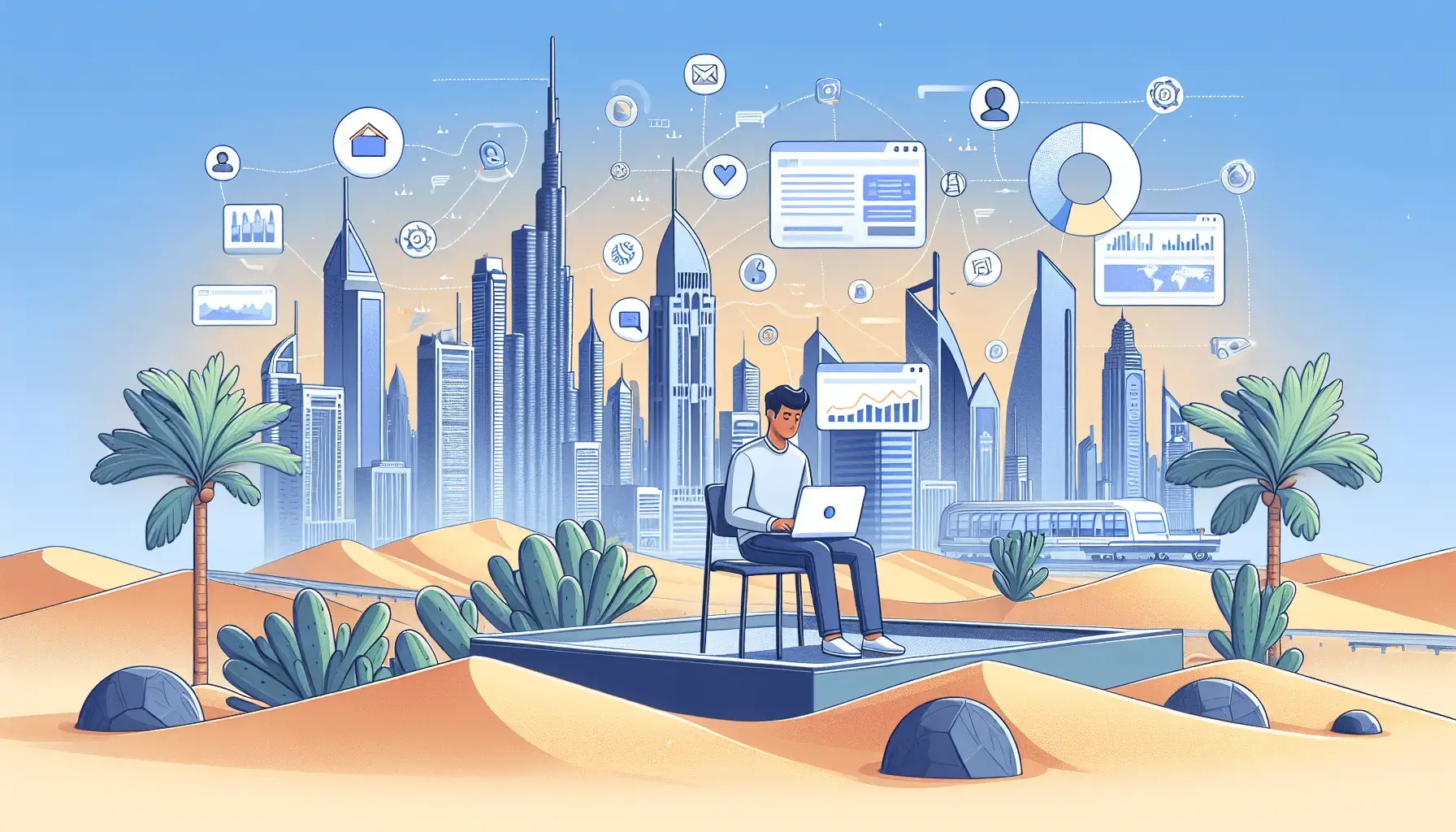 обложка для статьи про Яндекс Директ в Дубае: Реклама для Русской Аудитории