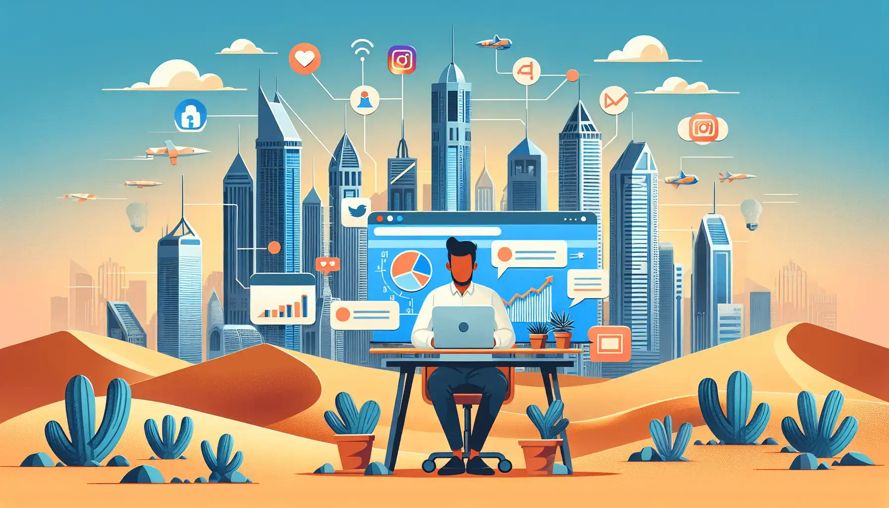 обложка для статьи про Эффективный Facebook Ads для аренды авто в Дубае