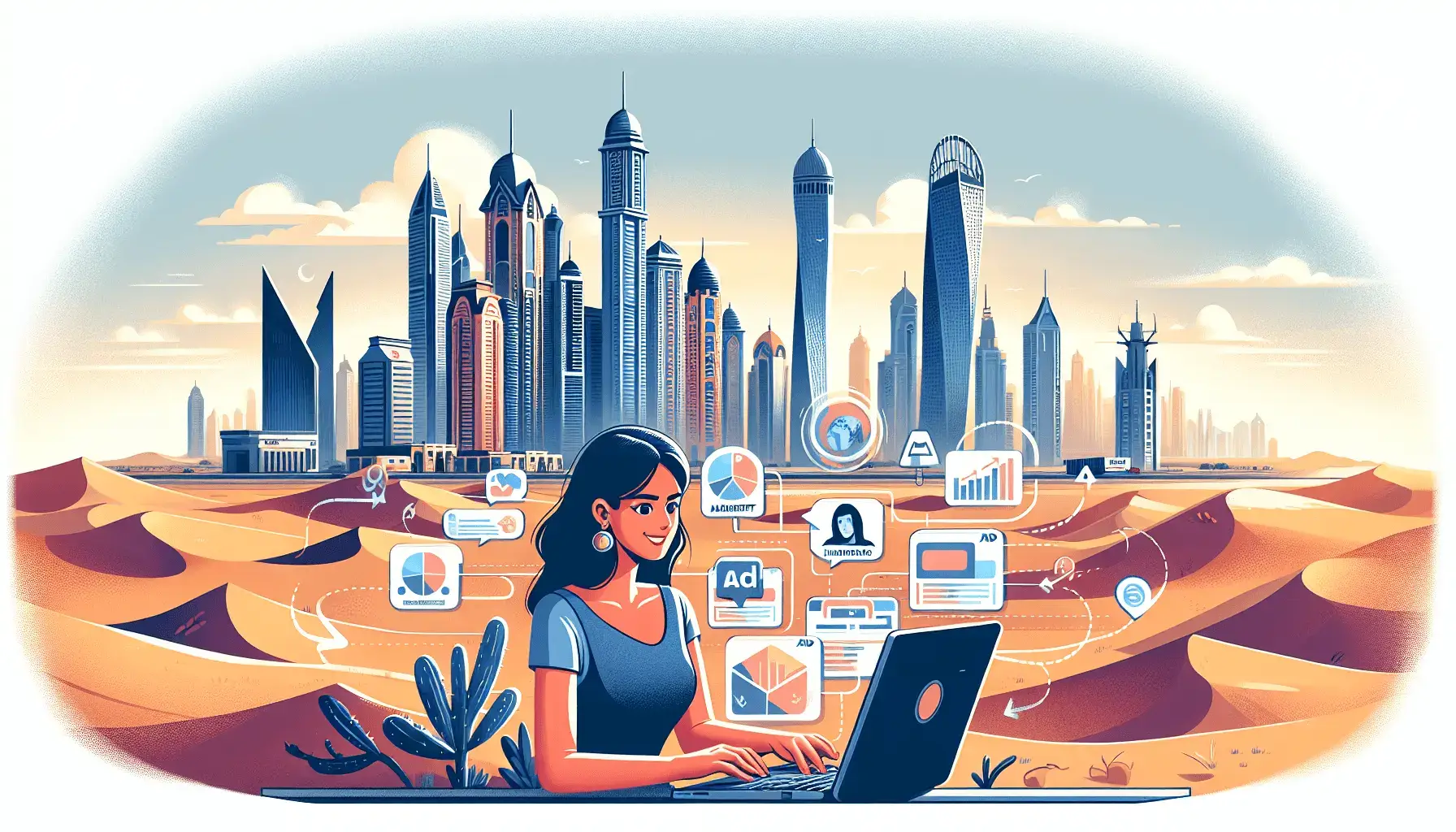 обложка для статьи про SMM для HR-менеджеров в Дубае: Как социальные сети помогают в рекрутинге