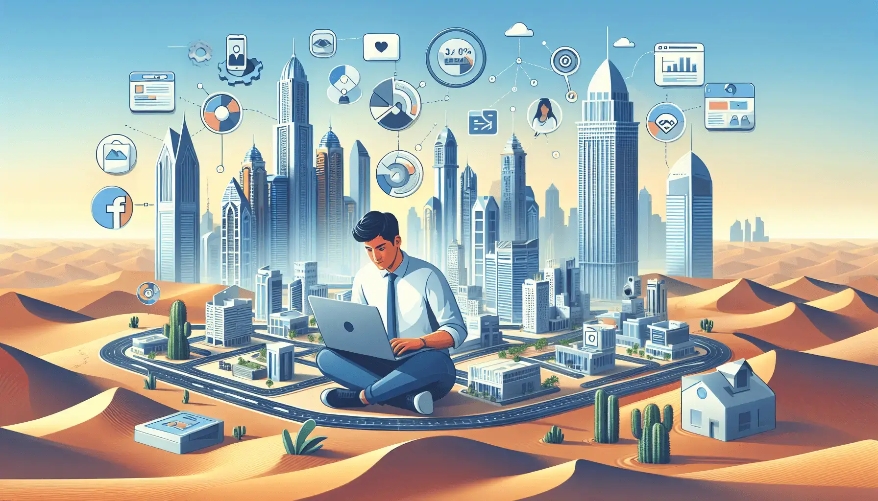 обложка для статьи про Эффективные стратегии Facebook Ads для владельцев вилл в Дубае